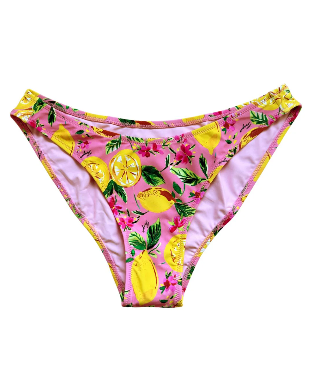 Bikini Bottom Pink Lemon Print - Image 2
