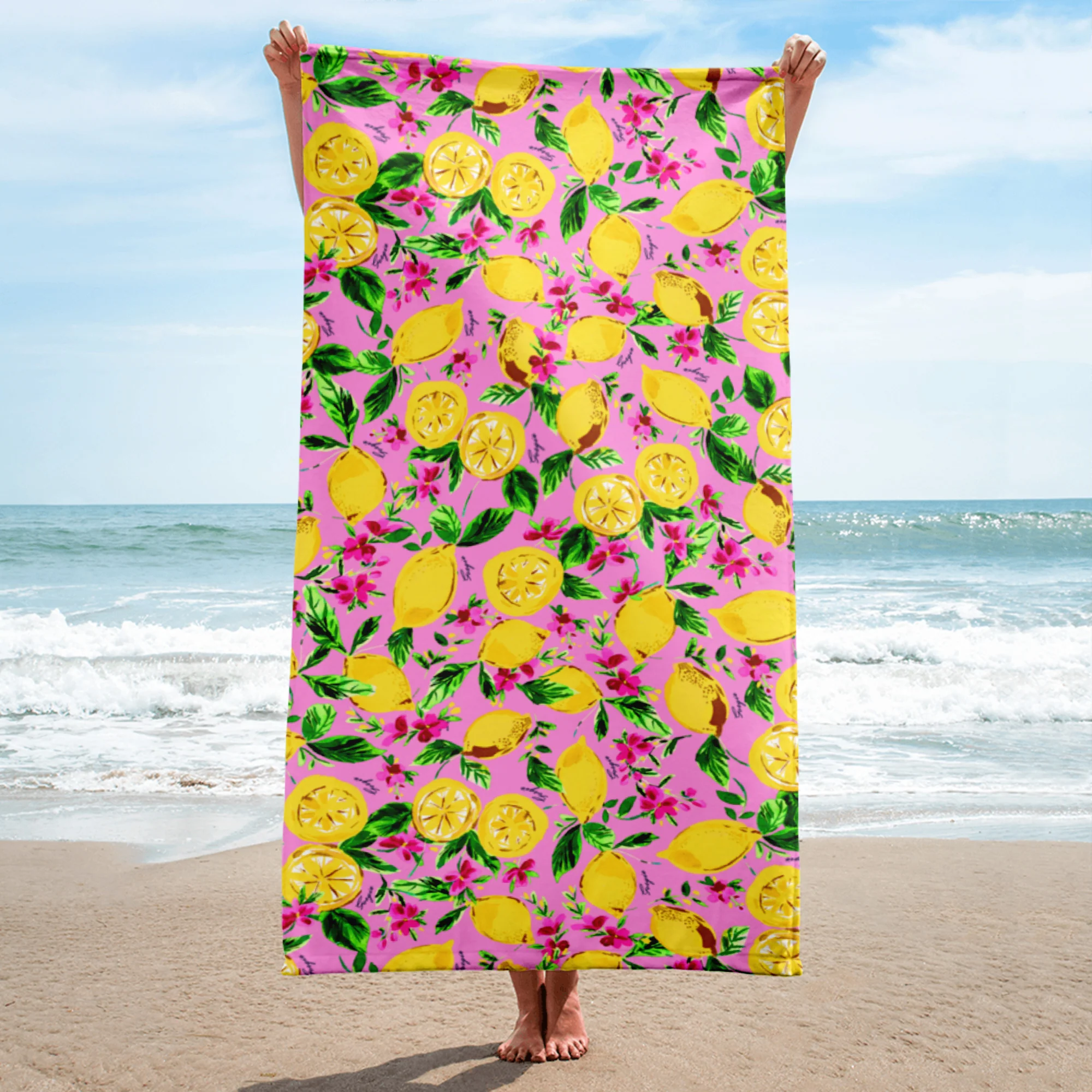 GORGIE Pink Lemon Towel - Image 3