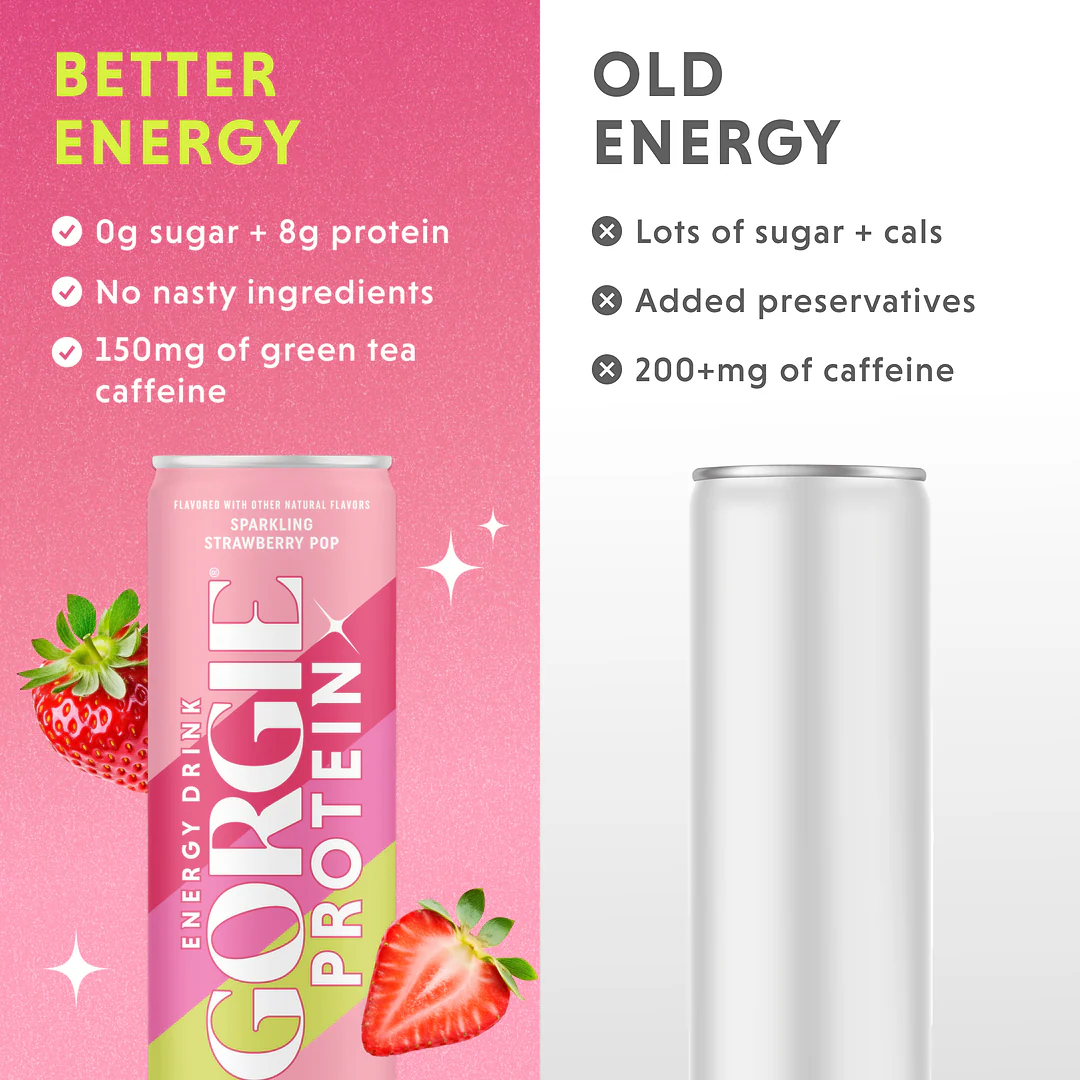 GORGIE Protein Energy Drink - Strawberry Pop - Image 5