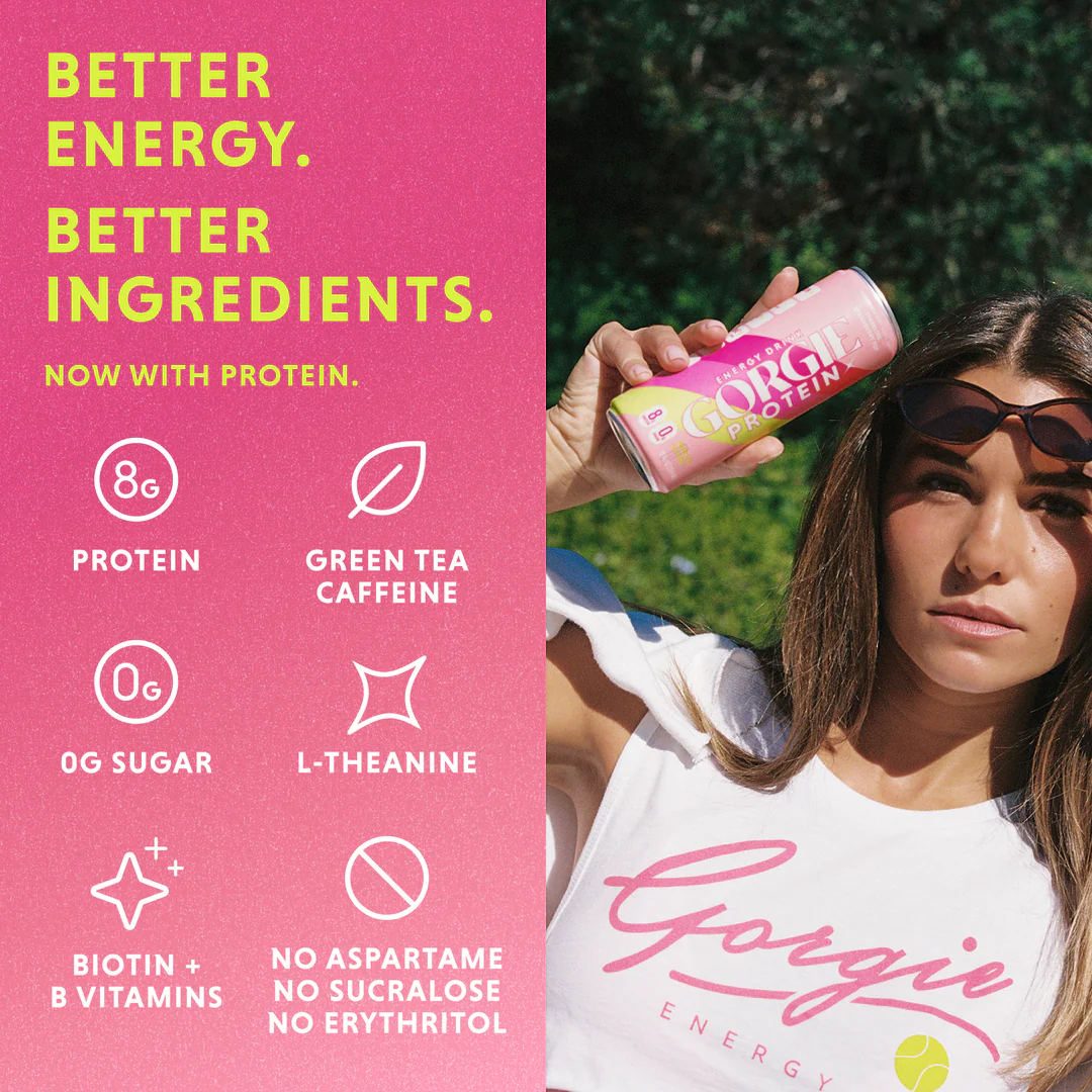 GORGIE Protein Energy Drink - Strawberry Pop - Image 6